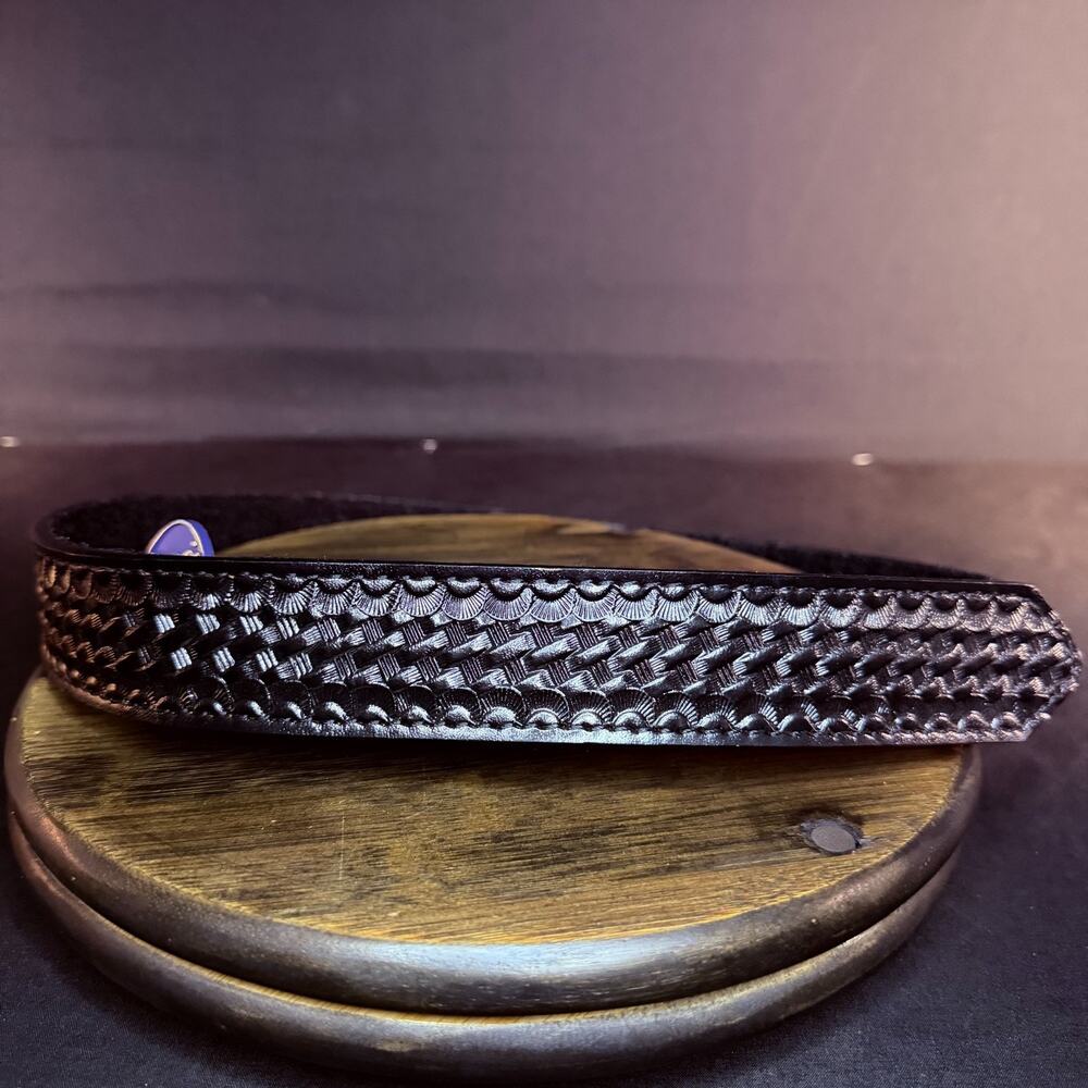 Dutyman Hook & Loop Duty Belt Size XS 28"-30" Black 5121 Basketweave Leather